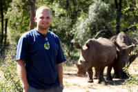 rick and the rhinos - white rhinos are actually quite gentle and you can get quite close to them