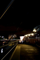 the pedestrian bridge at night