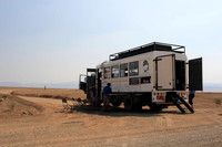 stopping for lunch in the middle of the namib desert
