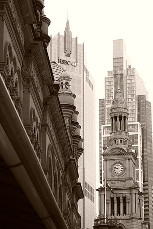old and new Sydney - Queen Victoria building