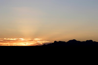 sunset over the olgas
