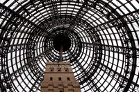 the domed ceiling inside the bourke center shopping mall