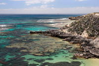 the coastline of rottnest island just off the coast of perth