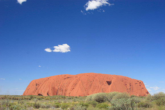 ayers rock during the day