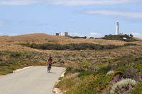bike riding on rottnest island (yes, that is irene riding a bike!)
