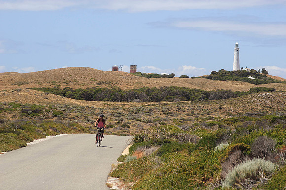 bike riding on rottnest island (yes, that is irene riding a bike!)