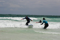 rick attempting to surf (look out dude!)