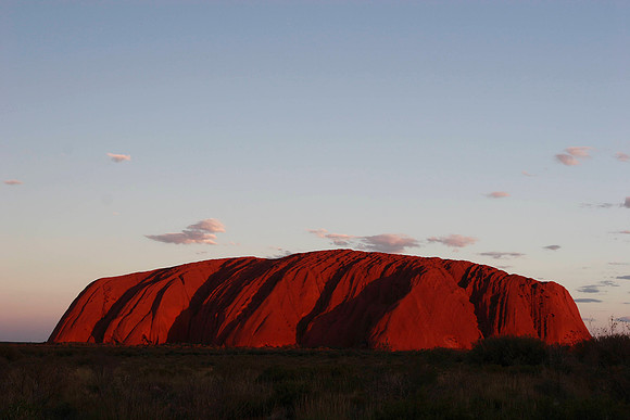 ayers rock at 7:09 pm