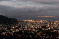 view of the city from the lower cable car station of table mountain