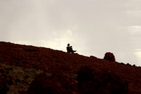 taking a rest on the valley of the winds trail at the olgas