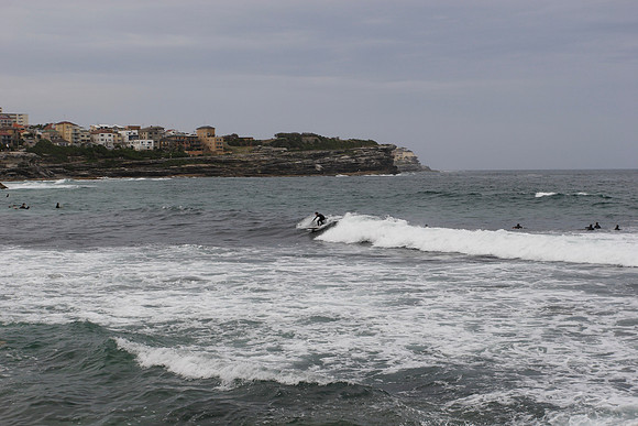 surfers at Bondi beach