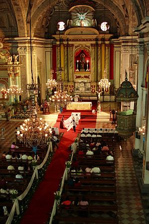 wedding inside san agustin church (we could see from upstairs in the museum)