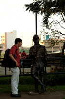 jay asking the statue for advice