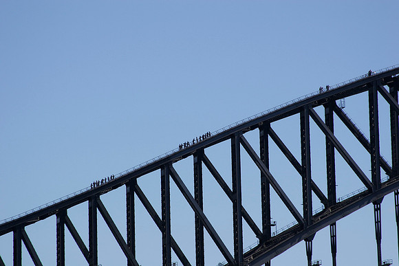 bridge climbers on the harbour bridge - do you see me?