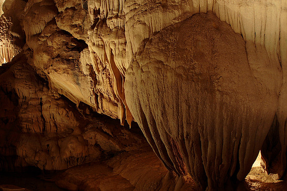 inside Lang's cave and the limestone formations
