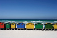 more bathing huts on the beach at muizenburg
