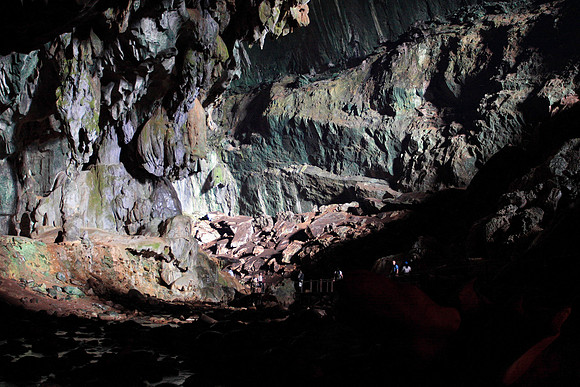 entering the enormous deer cave