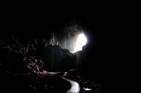 exiting deer cave