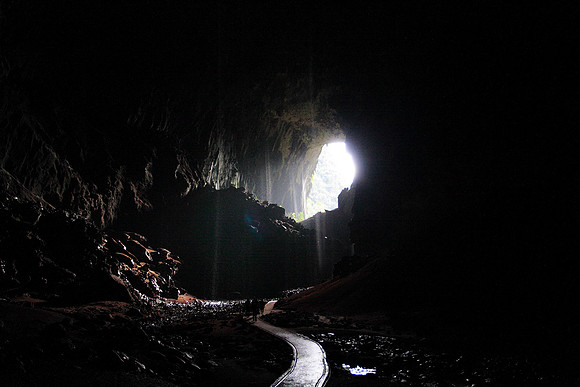 exiting deer cave