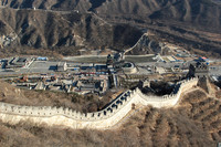 looking down from the great wall