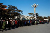 waiting in line to see mao's tomb