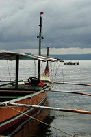 outrigger boat on taal lake