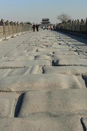 view across the marco polo bridge