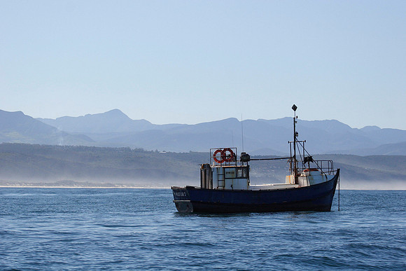 fishing boat in plettenberg bay