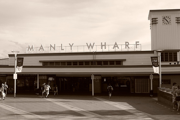 manly wharf - beachtown just outside of downtown Sydney