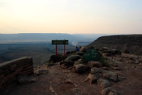 hiking trail along the ridge of fish river canyon
