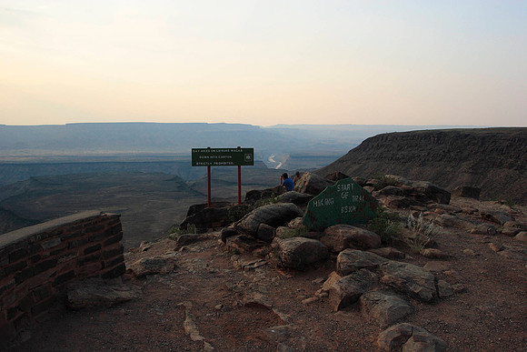 hiking trail along the ridge of fish river canyon