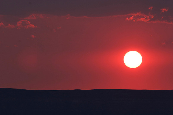 sunset over fish river canyon