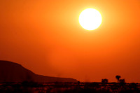 colourful sunrise in the namib desert