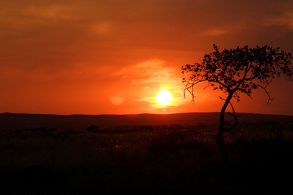 sunset over sesriem canyon