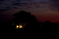 enjoying the evening around the campfire