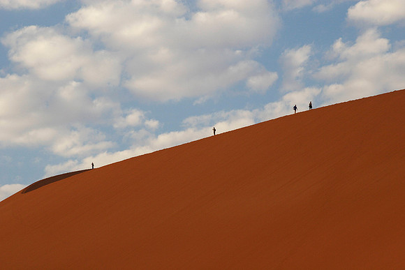 walking along dune 45