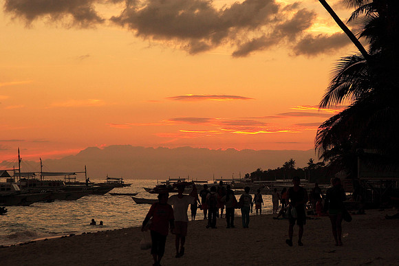 beach sunset in bohol